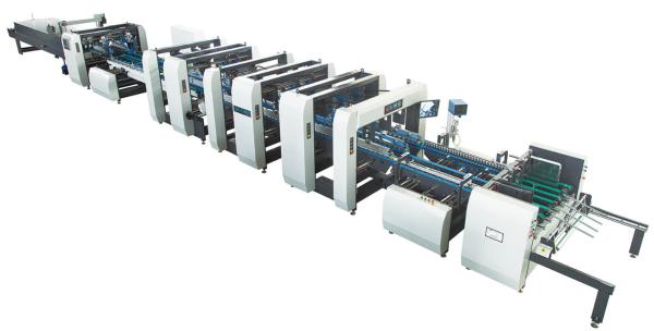 Cheap Automatic Folder Gluer Machine Equipment Inline With Scanner for sale