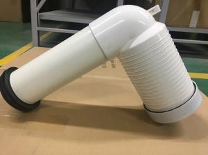 China PVC Toilet Drain Pipe With Connector , Wc Waste Pipe Large Displacement on sale