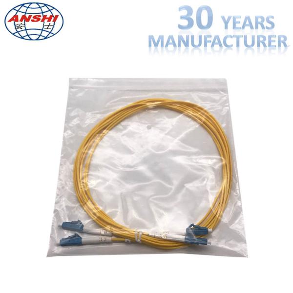 Cheap G652D Single Mode Optical Fiber Patch Cord LC - LC UPC Type 0.3dB Insertion Loss for sale