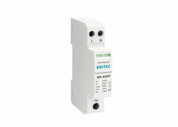 Cheap 40kA 275V Single Phase 2P Type 2 + 3 Class II + III Surge Arresters BR-40DP 2P for sale