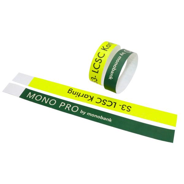 Cheap Printing Paper Event Wristbands Bar Coding Lightweight Tyvek Material for sale