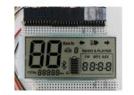 7 Segments HTN Monochrome LCD Display For Instrument With Zebra Connector