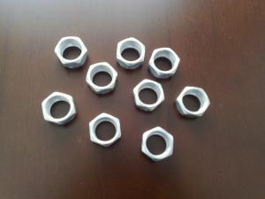 China 1.25mm Pitch M12 Hex Lock Nut Q235 Materail Electroplating Zinc Finish Color on sale