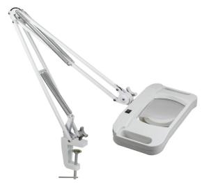 Rectangle Illuminated Magnifying Lamp On Stand Optical Lens 3D 5D ISO / SGS Approve