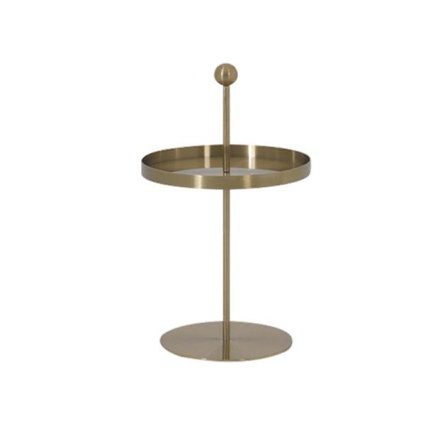 Cheap Small Stainless Steel End Table With Matt Champagne Gold Metal Base for sale