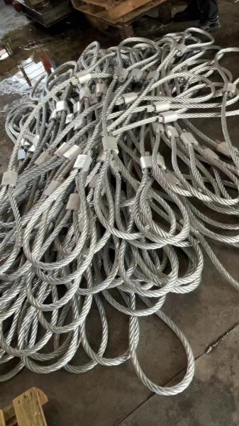 Cheap 4 Mm Wire Rope Sling Solar Loop Ends Galvanized Steel for sale