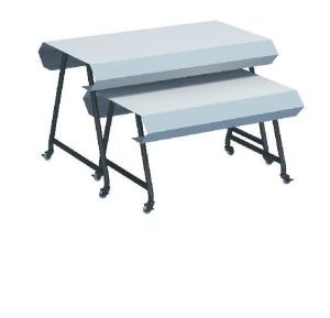 Customized Retail Display Nesting Tables , White Clothing Store Display Tables