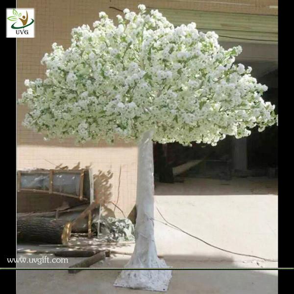 Cheap UVG white artificial trees and flowers cherry blossom wedding tree for event planner CHR005 for sale