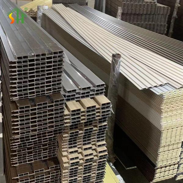Cheap Outdoor Wpc Wall Panel Board Wood Plastic Composite Grille Panel For Open-Air Courtyard for sale