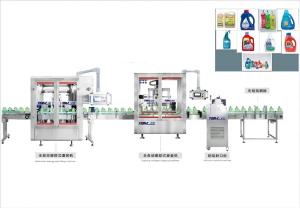 Capping And Labeling Detergent Filling Machine 1L-3L 1500BPH