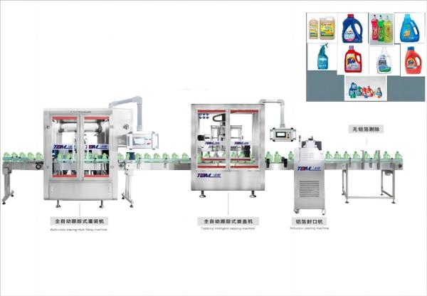Cheap Capping And Labeling Detergent Filling Machine 1L-3L 1500BPH for sale