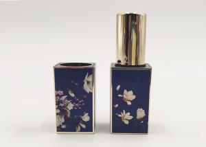 Chinese Style Square Blue Color Custom Lipstick Tubes Plastic Materials