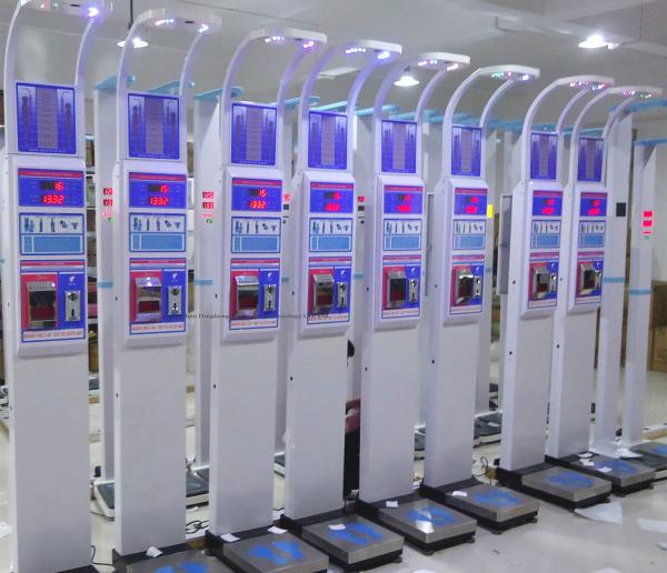 Cheap Flexible To Move Height Checking Machine , Ultrasonic Coin Operated Weight Scale Machine for sale