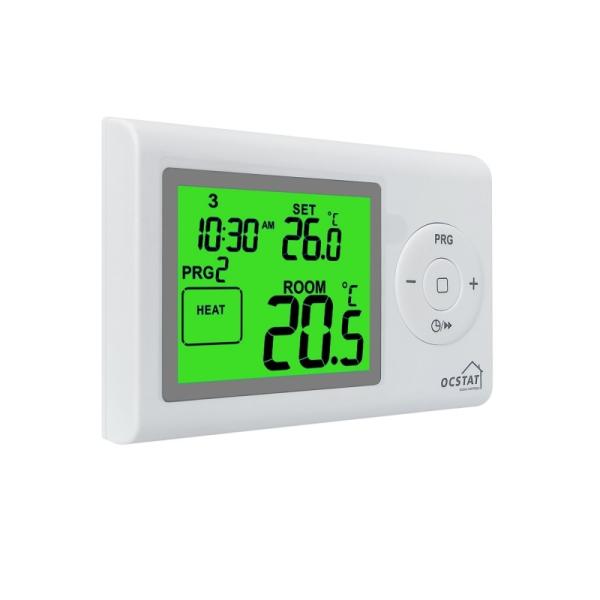 Cheap Riseem 230V LCD NTC Digital Programmable Room Gas Boiler Wired Simple Thermostat For Home And Office for sale