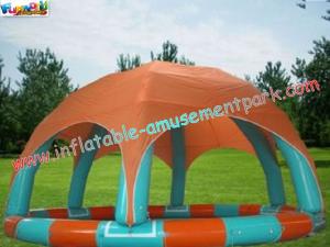 China Outdoor PVC tarpaulin Inflatable Water Blow up Pool with tent for Paddle / Bumper Boat on sale