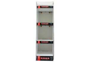 Black Recycled Cardboard Display Fixtures 4 Panel With Header Print Graphic