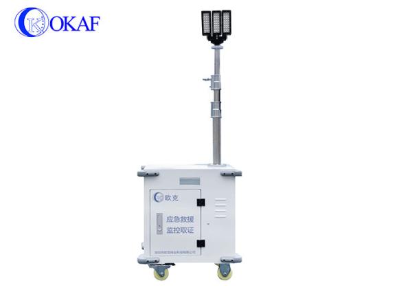 Cheap Portable Lightweight Mobile Sentry Security Trailer With 2.5m Manual Telescopic Mast for sale