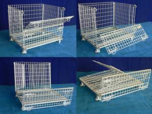 China Storage containers collapsible welded galvanized wire mesh storage container on sale