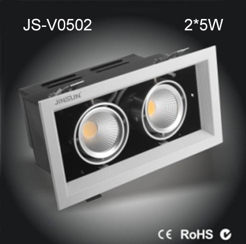Cheap hot sale 2*7W High power Epistar COB LED two head venture box lamp stage grill light for sale