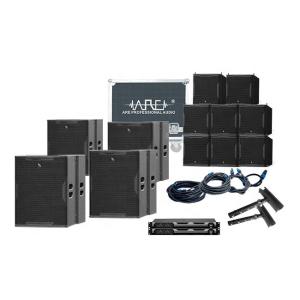 Best ARE Audio Line Array Speaker PA System with Eight Single 10&quot; Full Range and Four 18&quot; Bandpass Subwoofers wholesale