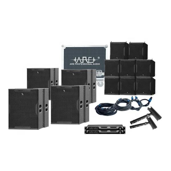 Cheap ARE Audio Line Array Speaker PA System with Eight Single 10" Full Range and Four 18" Bandpass Subwoofers for sale