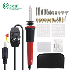 China PS10KT Wood Burning Kit / Soldering Kit 28 Tips With Regulator Temperature Control on sale