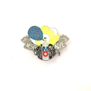 Best NYE Run Diecast Custom Soft Enamel Glitter Lapel Pin With Sequential Number Back wholesale