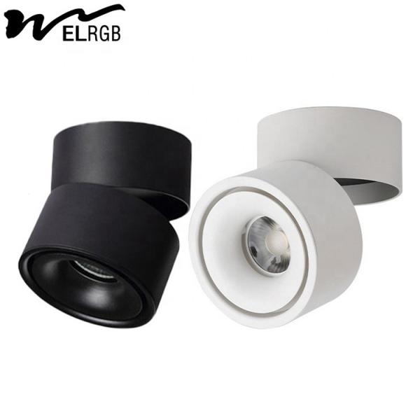 Cheap Remote Control Switch Mode LED Cylindrical COB Open-Mounted Downlights for Smart Home for sale
