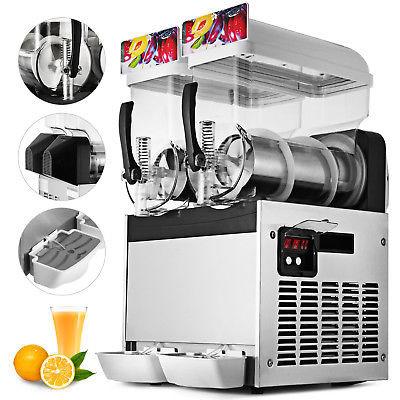 Cheap Double Bowls Fruit Juice Frozen Slush Machine , Frozen Margarita Machine for sale