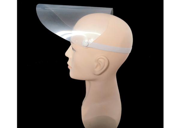 Cheap Splash Protection Transparent Reusable Cleanable Face Shield Visors With Elastic Cord for sale