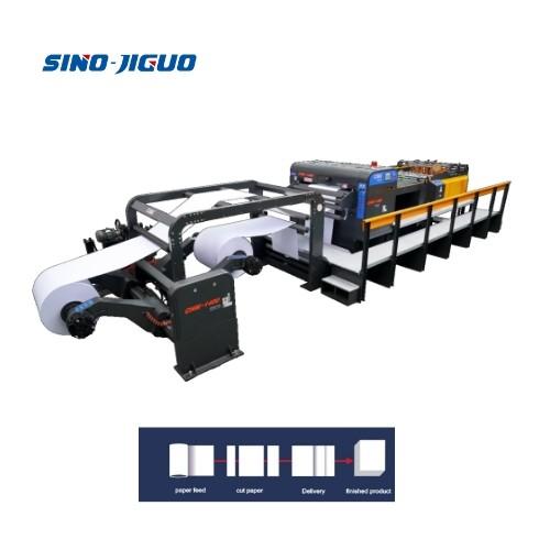 Cheap White Paper Roll Rotary Cutting Machine With Cutting Accuracy ±0.5mm L 1000mm ±0.1% L≥1000mm for sale
