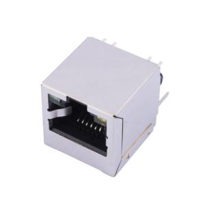 China Vertical Rj45 Shielded Connector 8P8C With LED Light on sale