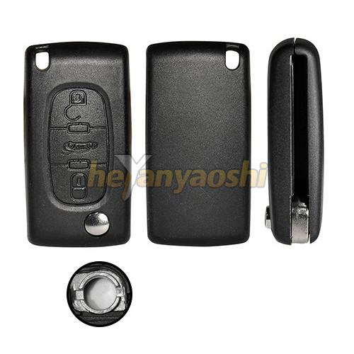 Cheap Supplier Selling Citroen C2 C3 C4 C5  3 Button Flip Key Shell , Folding Remote Key Cover Trunk Button Case for sale