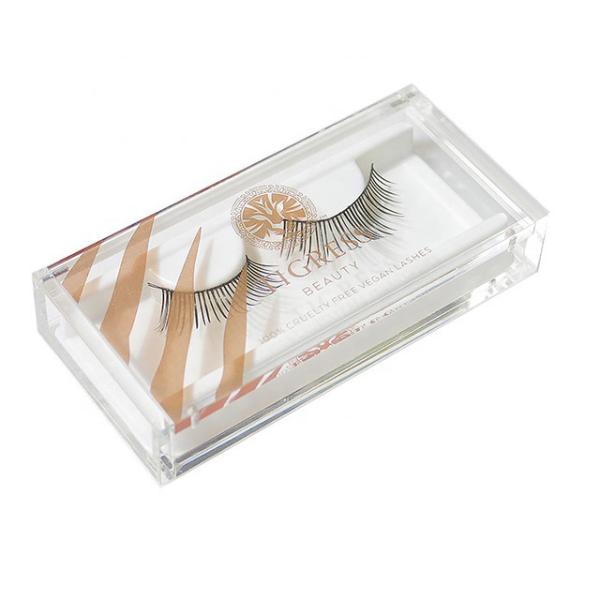 Cheap Lash Box Acrylic Display Case Custom Empty Packaging Magnetic Mink Clear for sale