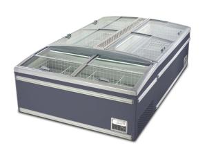 China Large Volume Sliding Door Ice Cream Refrigerator Island Display Freezer R404a 1040L on sale