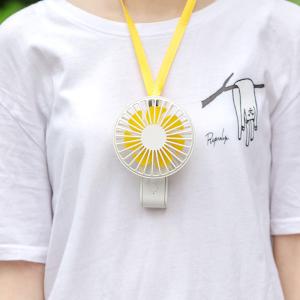 Mini USB Rechargeable Folding Pocket Portable Hanging Necklace Handy Fan