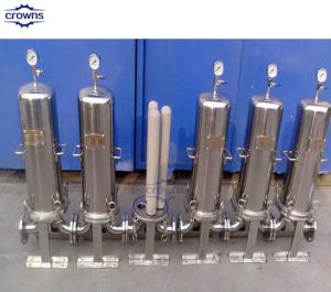 V-Clamp Inlet 2 Bag Size Industrial Water Filtering System For Water Purification