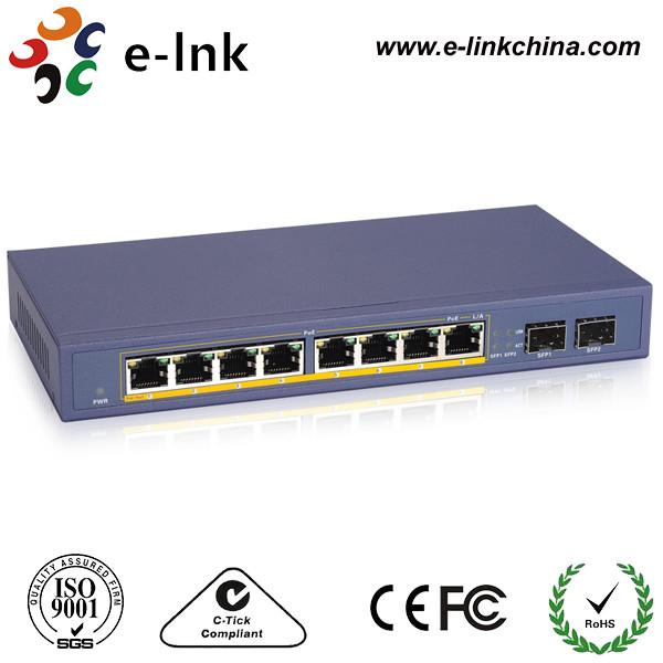 Cheap 8 Port Gigabit Ethernet POE Network Switch For Ip Cameras 15.4W Output for sale