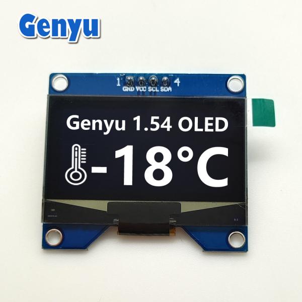 Cheap 1.54 Inch Monochrome OLED Display Module 128x64 Dots CH1116 IIC Interface for sale