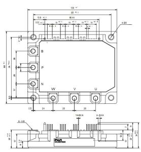 IGBT Power Module 7MBP50RE120 Intelligent Power Module  FUJITSU IGBT Power Module