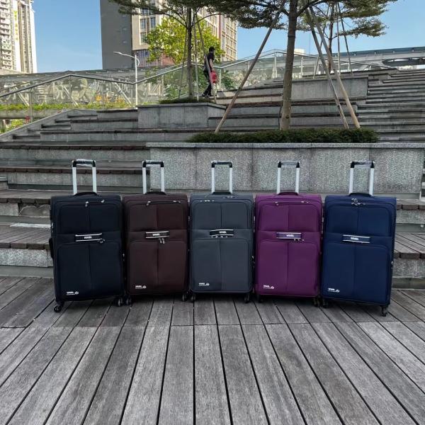 Cheap Practical Fabric 4 Wheel Suitcase 20 24 28 Inch Multicolor Lightweight for sale