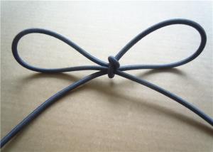 China Blue 3Mm Waxed Cotton Cords / Elastic Drawstring Cord Polyester on sale