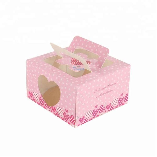 Cheap custom cake box with pvc window for sale