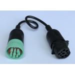China Green Deutsch 9 Pin J1939 Female to Type 1 J1939 Male CAN Bus Cable for sale
