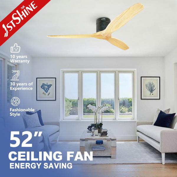 Cheap Flush Mount Decorative Ceiling Fan With DC Motor Inverter 5 Speed for sale