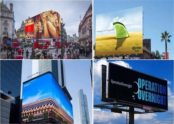 Cheap RGB 3 In 1 Full Color Led Display Board , Full Color Led Signs 5000cd/m² Brightness for sale