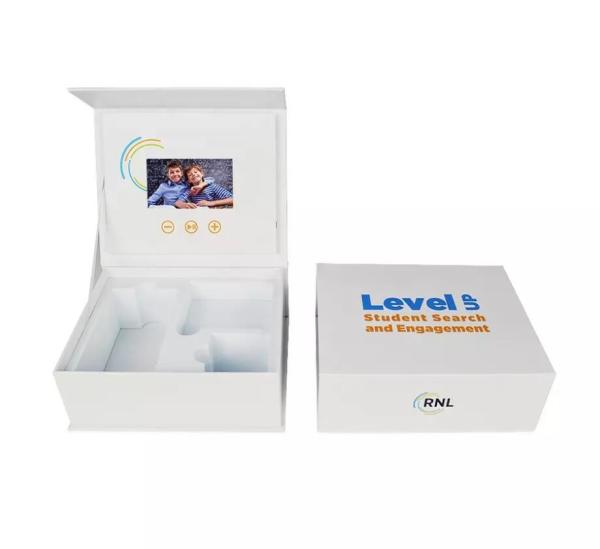 Cheap video presentation box with LCD screen to promote business video pack box with custom printing for sale