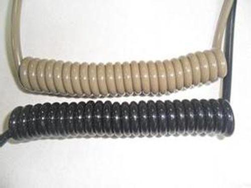 Cheap Bungee gray/black coil lanyard without any accessory on two ends as per custom request for sale