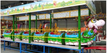 Cheap 1.9m Height Mini Roller Coaster 4 - 7km/H Speed 1.4 Meters Track Width ISO9001 for sale