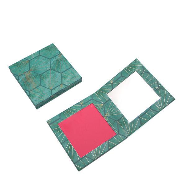 Cheap Single Empty Eyeshadow Palette Packaging With Mirror Custom Square Cardboard for sale